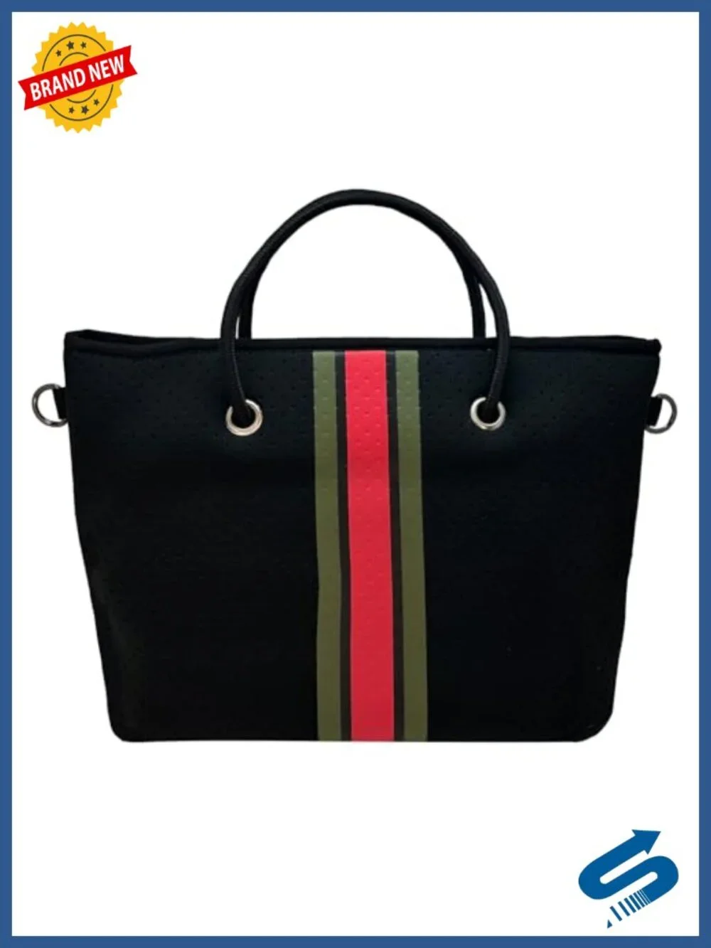 Neoprene Mini Tote Bag with Wristlet and Crossbody Strap